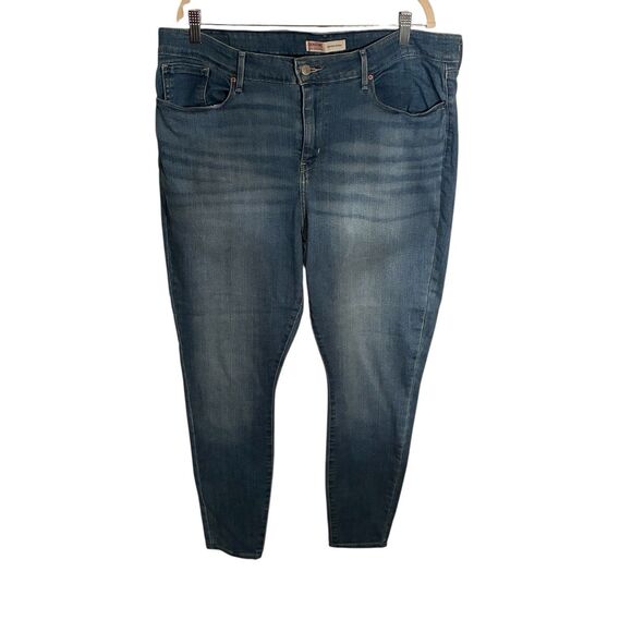 Levi Strauss Signature Women's Mid Rise Skinny Blue Jeans Size 18M - Picture 11 of 13